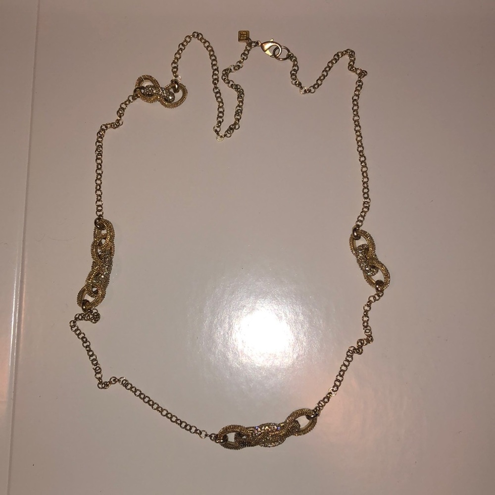 Banana republic long gold chain necklace